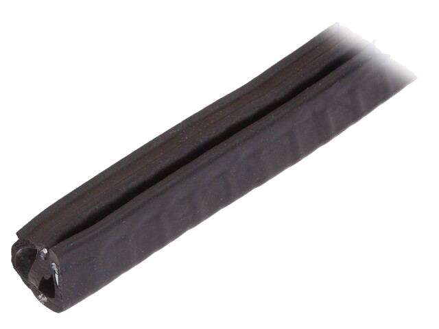 Randbescherming; EPDM; L: 50m; zwart; H: 11,5mm; W: 8,75mm; -40÷100°C Randbescherming; EPDM; L: 50m; zwart; H: 11,5mm; W: 8,75mm; -40÷100°C